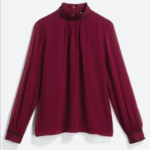 Karl Lagerfeld Paris -Talia Mock Neck Blouse